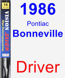 Driver Wiper Blade for 1986 Pontiac Bonneville - Vision Saver