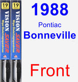 Front Wiper Blade Pack for 1988 Pontiac Bonneville - Vision Saver