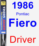 Driver Wiper Blade for 1986 Pontiac Fiero - Vision Saver