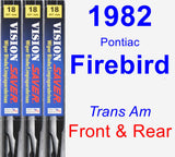 Front & Rear Wiper Blade Pack for 1982 Pontiac Firebird - Vision Saver