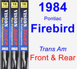 Front & Rear Wiper Blade Pack for 1984 Pontiac Firebird - Vision Saver