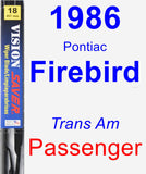 Passenger Wiper Blade for 1986 Pontiac Firebird - Vision Saver