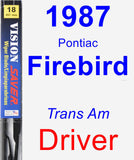 Driver Wiper Blade for 1987 Pontiac Firebird - Vision Saver