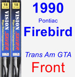 Front Wiper Blade Pack for 1990 Pontiac Firebird - Vision Saver