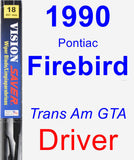 Driver Wiper Blade for 1990 Pontiac Firebird - Vision Saver