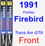 Front Wiper Blade Pack for 1991 Pontiac Firebird - Vision Saver