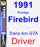 Driver Wiper Blade for 1991 Pontiac Firebird - Vision Saver