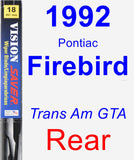 Rear Wiper Blade for 1992 Pontiac Firebird - Vision Saver