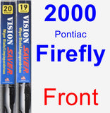 Front Wiper Blade Pack for 2000 Pontiac Firefly - Vision Saver