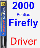 Driver Wiper Blade for 2000 Pontiac Firefly - Vision Saver