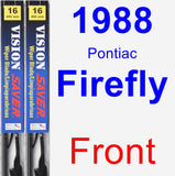 Front Wiper Blade Pack for 1988 Pontiac Firefly - Vision Saver