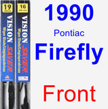 Front Wiper Blade Pack for 1990 Pontiac Firefly - Vision Saver