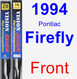 Front Wiper Blade Pack for 1994 Pontiac Firefly - Vision Saver