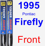 Front Wiper Blade Pack for 1995 Pontiac Firefly - Vision Saver