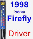 Driver Wiper Blade for 1998 Pontiac Firefly - Vision Saver