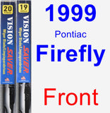 Front Wiper Blade Pack for 1999 Pontiac Firefly - Vision Saver