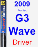 Driver Wiper Blade for 2009 Pontiac G3 Wave - Vision Saver