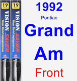 Front Wiper Blade Pack for 1992 Pontiac Grand Am - Vision Saver