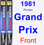 Front Wiper Blade Pack for 1981 Pontiac Grand Prix - Vision Saver