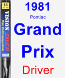 Driver Wiper Blade for 1981 Pontiac Grand Prix - Vision Saver