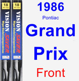 Front Wiper Blade Pack for 1986 Pontiac Grand Prix - Vision Saver