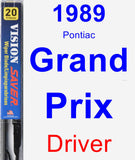 Driver Wiper Blade for 1989 Pontiac Grand Prix - Vision Saver