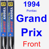 Front Wiper Blade Pack for 1994 Pontiac Grand Prix - Vision Saver