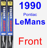 Front Wiper Blade Pack for 1990 Pontiac LeMans - Vision Saver