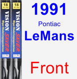 Front Wiper Blade Pack for 1991 Pontiac LeMans - Vision Saver