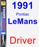 Driver Wiper Blade for 1991 Pontiac LeMans - Vision Saver