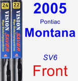 Front Wiper Blade Pack for 2005 Pontiac Montana - Vision Saver