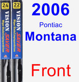 Front Wiper Blade Pack for 2006 Pontiac Montana - Vision Saver