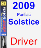 Driver Wiper Blade for 2009 Pontiac Solstice - Vision Saver