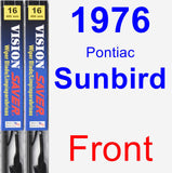 Front Wiper Blade Pack for 1976 Pontiac Sunbird - Vision Saver