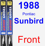 Front Wiper Blade Pack for 1988 Pontiac Sunbird - Vision Saver