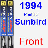 Front Wiper Blade Pack for 1994 Pontiac Sunbird - Vision Saver