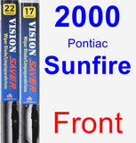 Front Wiper Blade Pack for 2000 Pontiac Sunfire - Vision Saver