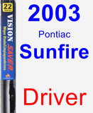 Driver Wiper Blade for 2003 Pontiac Sunfire - Vision Saver