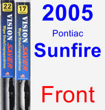 Front Wiper Blade Pack for 2005 Pontiac Sunfire - Vision Saver