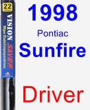 Driver Wiper Blade for 1998 Pontiac Sunfire - Vision Saver