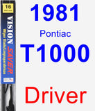 Driver Wiper Blade for 1981 Pontiac T1000 - Vision Saver