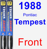 Front Wiper Blade Pack for 1988 Pontiac Tempest - Vision Saver