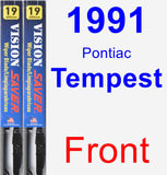 Front Wiper Blade Pack for 1991 Pontiac Tempest - Vision Saver