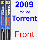 Front Wiper Blade Pack for 2009 Pontiac Torrent - Vision Saver