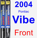 Front Wiper Blade Pack for 2004 Pontiac Vibe - Vision Saver