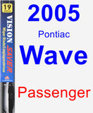 Passenger Wiper Blade for 2005 Pontiac Wave - Vision Saver