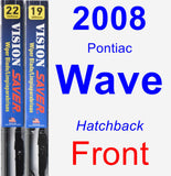 Front Wiper Blade Pack for 2008 Pontiac Wave - Vision Saver