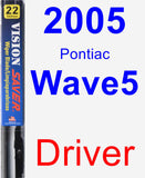 Driver Wiper Blade for 2005 Pontiac Wave5 - Vision Saver