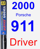 Driver Wiper Blade for 2000 Porsche 911 - Vision Saver