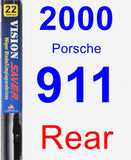 Rear Wiper Blade for 2000 Porsche 911 - Vision Saver